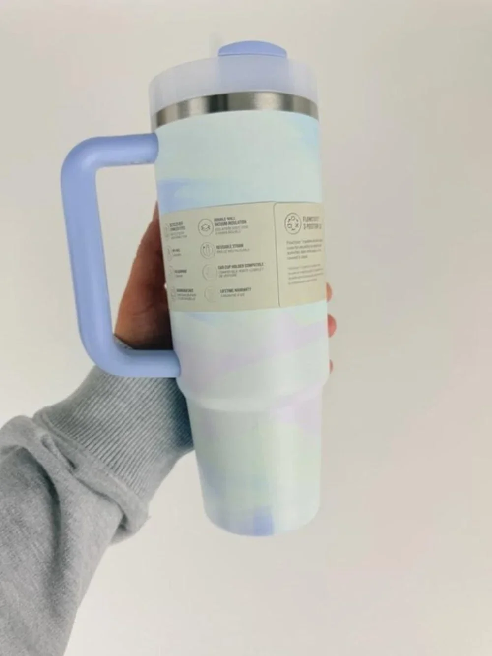 Stanley Quencher 40oz Tumbler Cool Serene Brushstrokes, New in Box - Picture 5 of 8